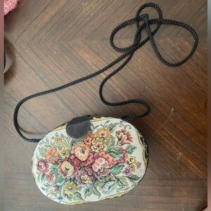 Floral Tapestry Crossbody Bag